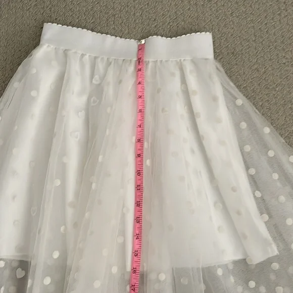 White Tulle Skirt with Polka Dots - Picture 8 of 8